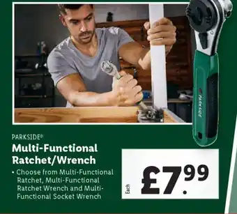 Lidl PARKSIDE Multi-Functional Ratchet/Wrench offer