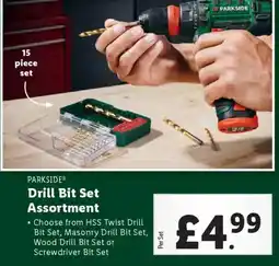 Lidl PARKSIDE Drill Bit Set Assortment offer