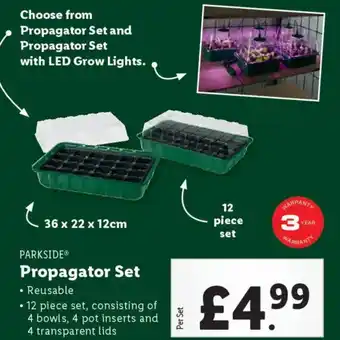 Lidl PARKSIDE Propagator Set offer