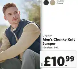 Lidl Men's Chunky Knit Jumper offer