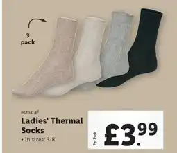 Lidl Ladies' Thermal Socks offer