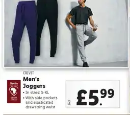 Lidl CRIVIT Men's Joggers offer