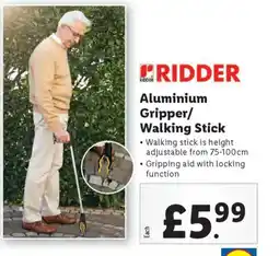 Lidl Aluminium Gripper/ Walking Stick offer