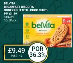 Bestway BELVITA Breakfast biscuits honey&nut with choc chips offer