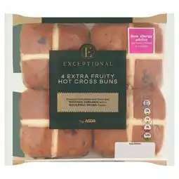 Asda Exceptional by ASDA 4 Extra Fruity Hot Cross Buns offer