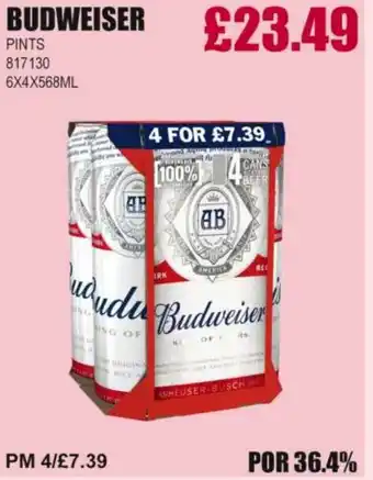 Bestway BUDWEISER Pints offer