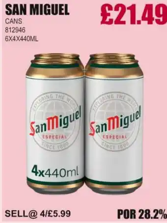 Bestway SAN MIGUEL Cans offer