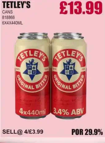 Bestway TETLEY'S Cans offer