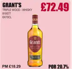 Bestway GRANT'S Triple wood-whisky offer