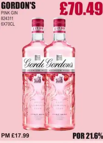 Bestway GORDON'S Pink gin offer