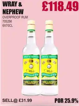 Bestway WRAY & NEPHEW Overproof rum offer