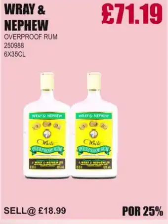 Bestway WRAY & NEPHEW Overproof rum offer