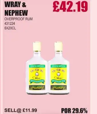 Bestway WRAY & NEPHEW Overproof rum offer