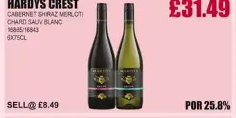 Bestway HARDYS CREST Cabernet shiraz merlot/ chard sauv blanc offer