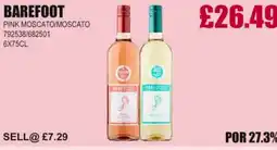 Bestway BAREFOOT Pink moscato/moscato offer