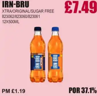 Bestway IRN-BRU Xtra/original/sugar free offer