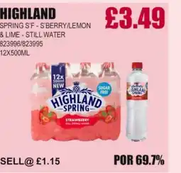 Bestway HIGHLAND Spring s'f-s'berry/lemon & lime-still water offer