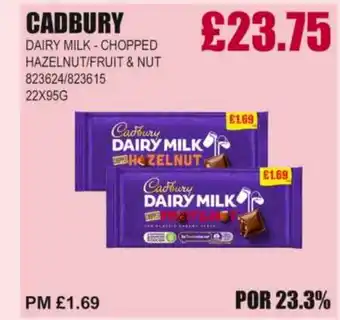 Bestway CADBURY Dairy milk-chopped hazelnut/fruit & nut offer