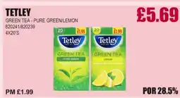 Bestway TETLEY Green tea - pure green/lemon offer