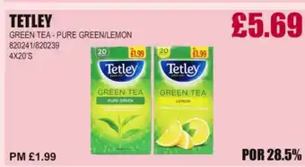 Bestway TETLEY Green tea - pure green/lemon offer