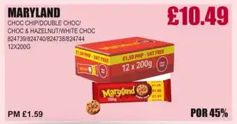 Bestway MARYLAND Choc chip/double choc/ choc & hazelnut/white choc offer