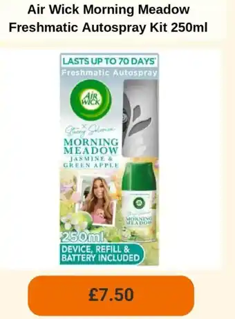 Sainsbury's Air Wick Morning Meadow Freshmatic Autospray Kit offer