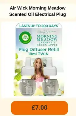 Sainsbury's Air Wick Morning Meadow Scented Oil Electrical Plug offer