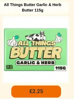 Sainsbury's All Things Butter Garlic & Herb Butter 115g offer