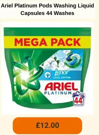 Sainsbury's Ariel Platinum Pods Washing Liquid Capsules offer