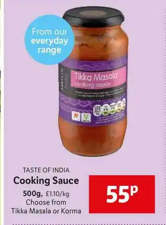 Taste Of India Cooking Sauce