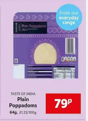 Taste Of India Plain Poppadoms