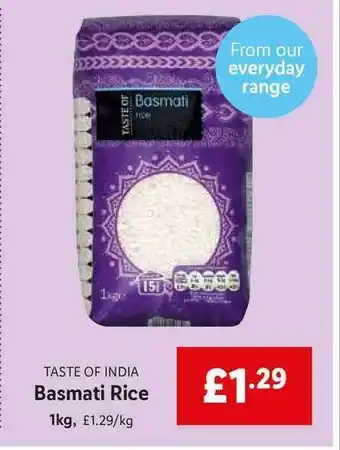 Lidl Taste Of India Basmati Rice offer