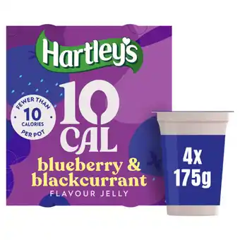 Asda Hartley's 10 Cal Blueberry & Blackcurrant Flavour Jelly Pots 4 x 175g (700g) offer