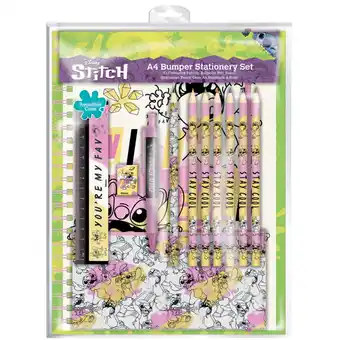 Asda Disney Lilo & Stitch Bumper Stationery Set offer