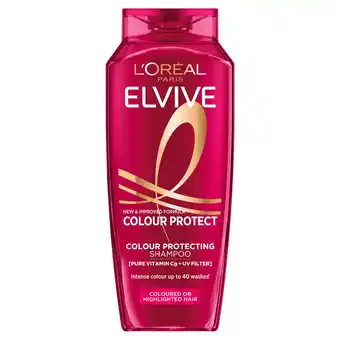 Sainsbury's L'Oréal Paris Elvive Colour Protect Shampoo for Coloured & Highlighted Hair 400ml offer