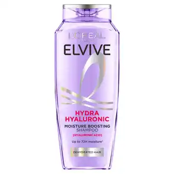 Sainsbury's L’Oréal Paris Elvive Hydra Hyaluronic Moisture Boosting Shampoo for Dry & Dehydrated Hai 400ml offer