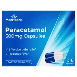 Morrisons Morrisons Paracetamol 500mg Capsules offer