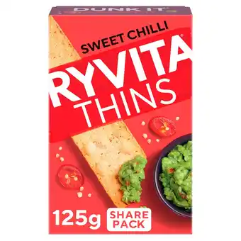 Morrisons Ryvita Thins Sweet Chilli Flatbread Crackers offer