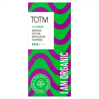 Morrisons Totm Organic Cotton Applicator Tampons Super offer