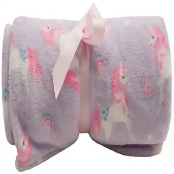 Morrisons Nutmeg Home Magical Unicorn Throw 120 x 150 offer