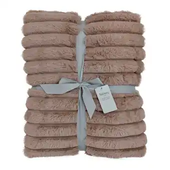 Morrisons Nutmeg Home Ribbed Faux Fur Throw offer