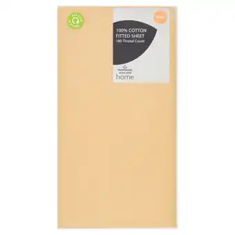 Morrisons Morrisons 100% Cotton Sulpher Single Fitted Sheet offer