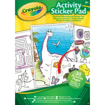 Asda Crayola 30 Animal & Activity Sticker Pads Asst 18s CDU offer