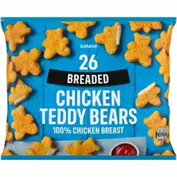 Iceland Iceland 26 (Approx.) Chicken Teddy Bears 500g offer