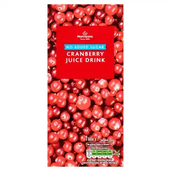 Morrisons Morrisons No Added Sugar Cranberry Juice Drink offer