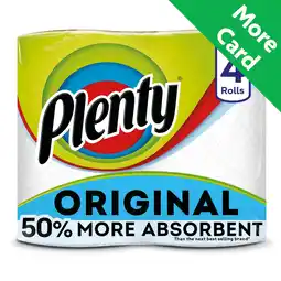 Morrisons Plenty White Kitchen Roll 400 Sheets offer