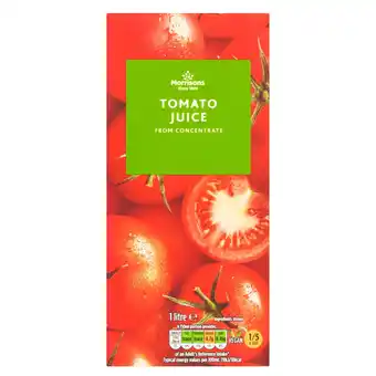 Morrisons Morrisons Tomato Juice From Concentrate offer