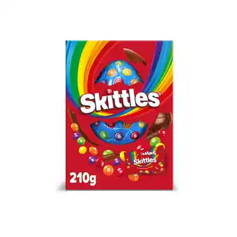 Iceland Skittles Chewy Fruit Flavored Sweets, Milk Chocolate Large Easter Egg 210g offer