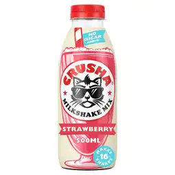 Morrisons Crusha Strawberry No Added Sugar Milkshake Mix offer