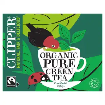 Morrisons Clipper Organic Pure Green Tea 80 Unbleached Bags offer